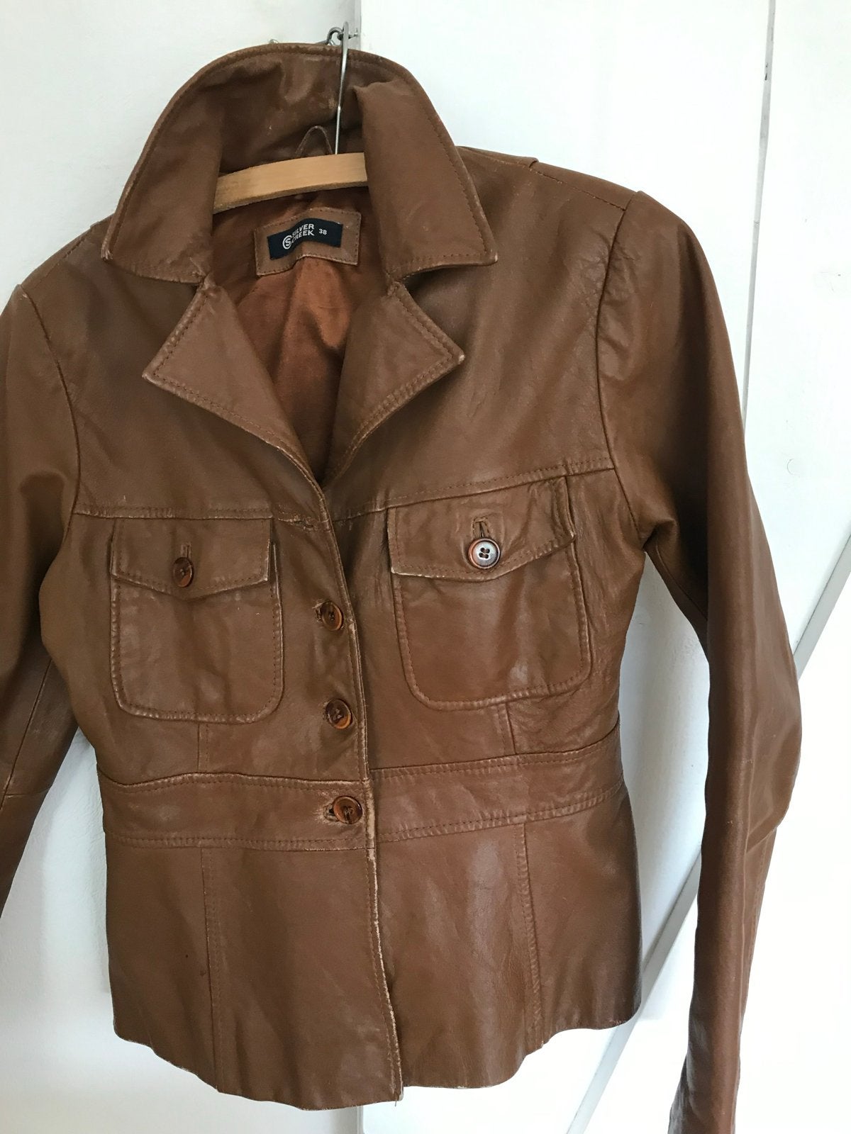 Silver Creek Leren Jasje Maat 38, Kleding | Dames, Jassen | Zomer, Ophalen of Verzenden, Gedragen, Maat 38/40 (M), Bruin