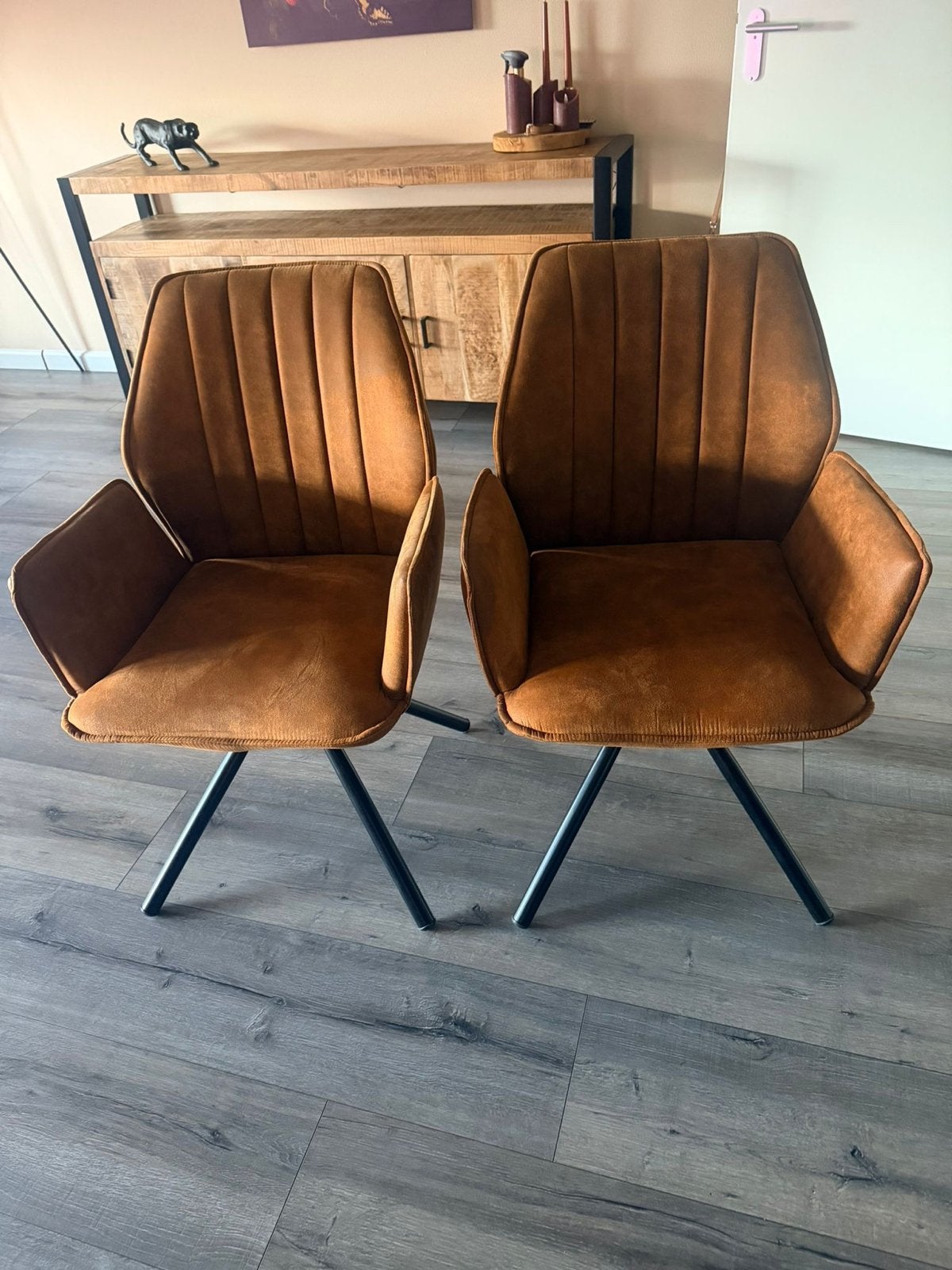 4 eetkamerstoelen - Zo goed als nieuw, Huis en Inrichting, Stoelen, Bruin, Ophalen of Verzenden, Zo goed als nieuw, Vier