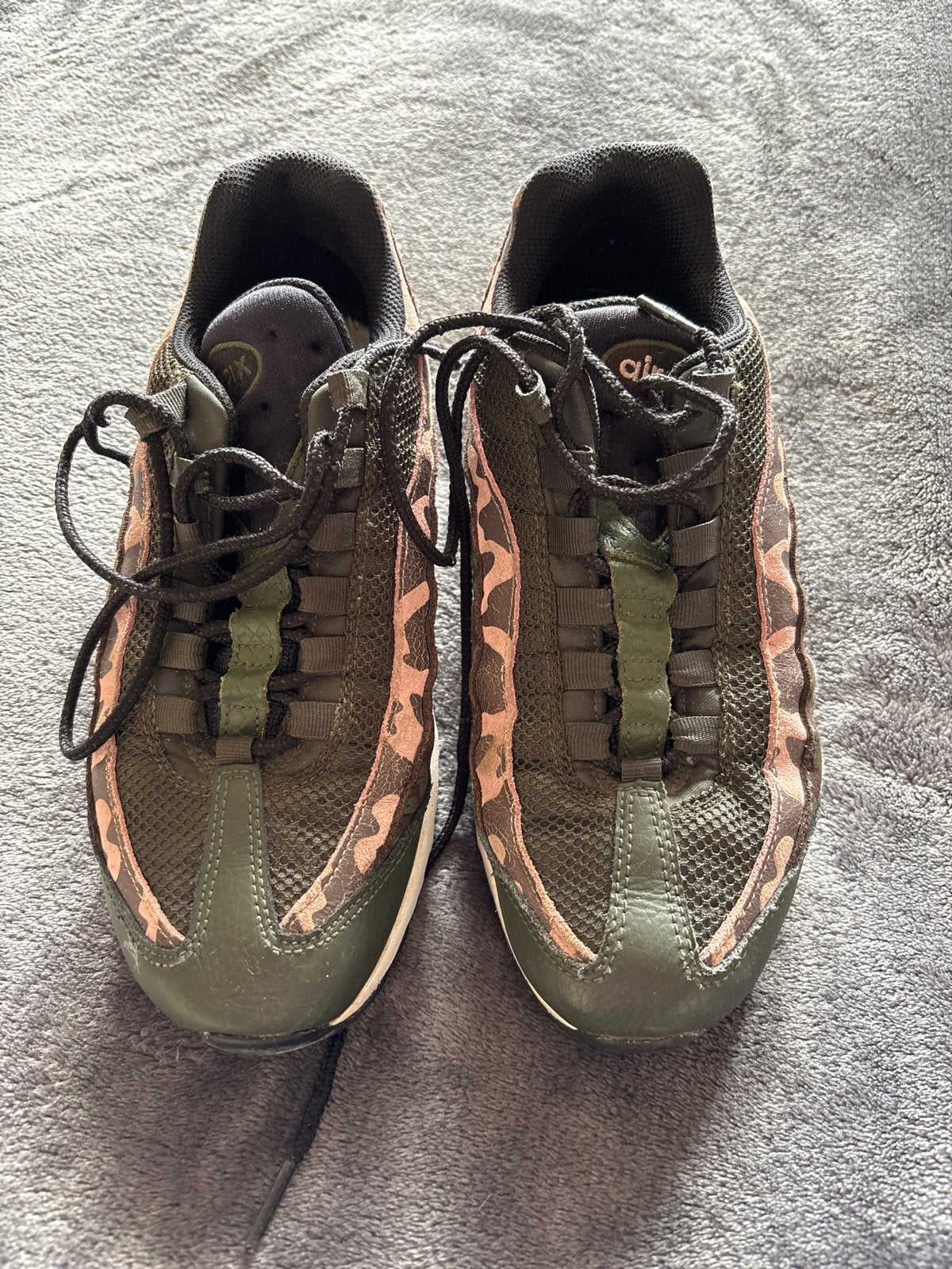 Nike Air Max 95 Sneakers - Camouflage Groen/Roze, Ophalen of Verzenden, Gedragen, Groen, Sneakers of Gympen