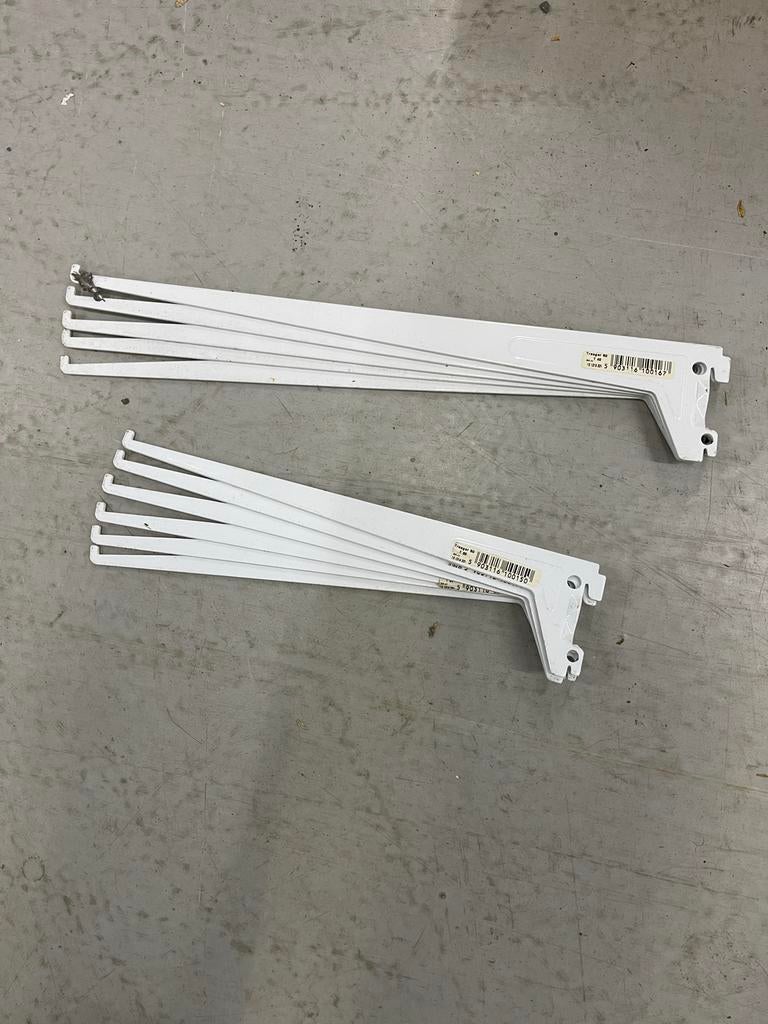 Witte Plankdragers (2 sets van 5 stuks), Ophalen of Verzenden, Gebruikt