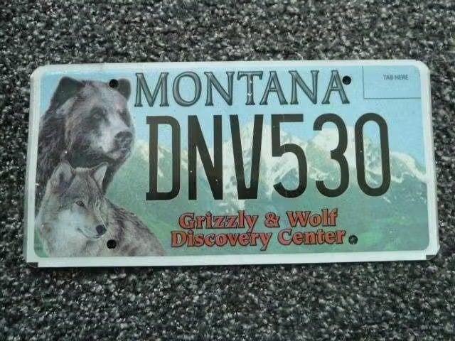 Kentekenplaat licenseplate Montana Grizzly & Wolf Discovery, Verzenden, Gebruikt, Auto's