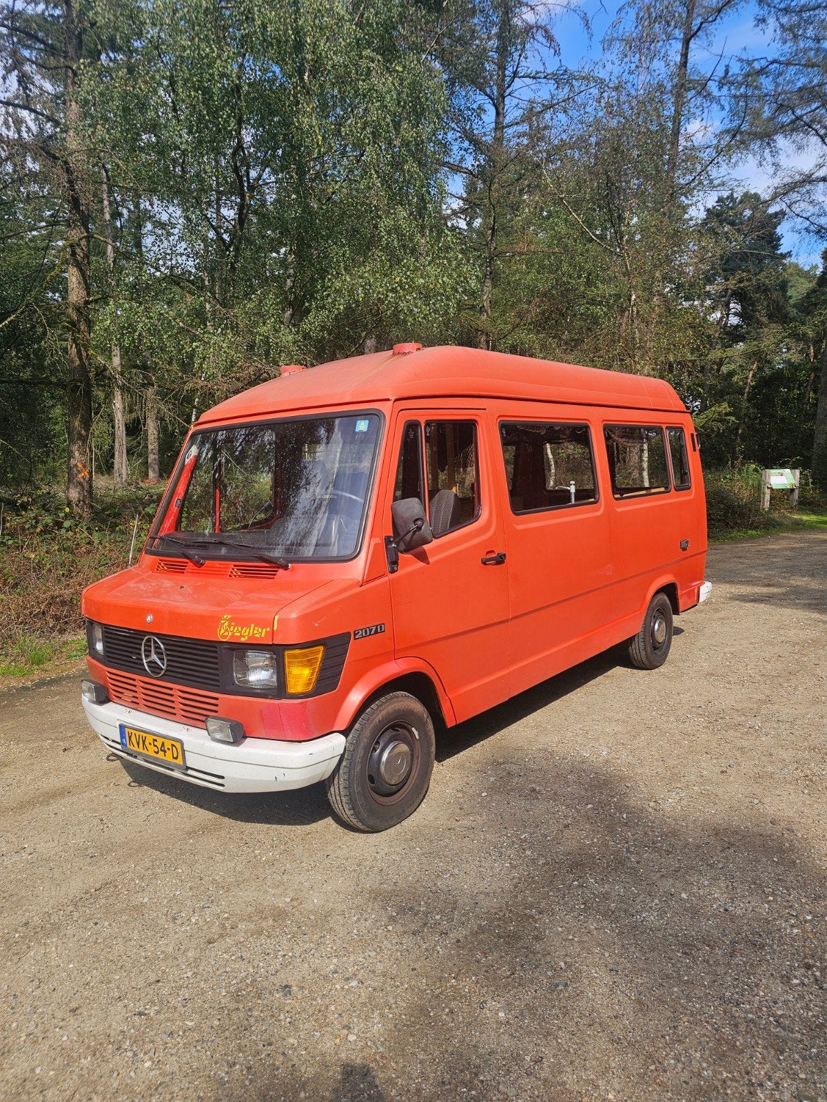 👑Mercedes🐍 207D diesel belastingvrij camper 508 308 207, Achterwielaandrijving, Zwart, 95 pk, Leder en Stof