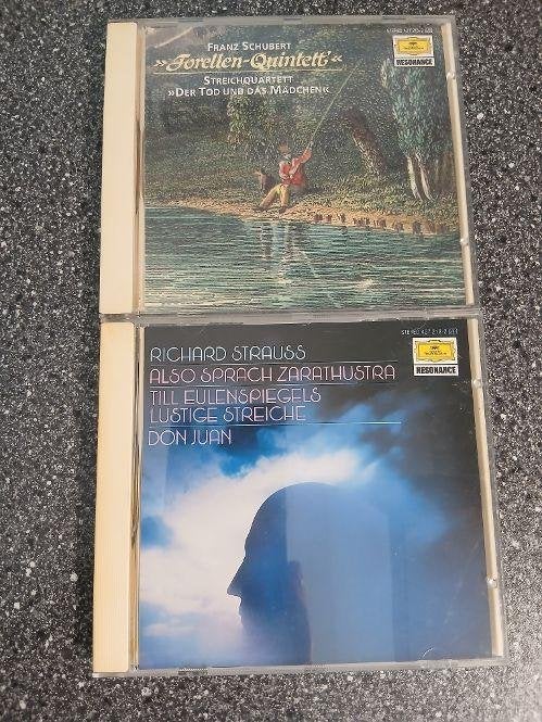 SETJE VAN 2 CD'S DEUTSCHE GRAMMOPHON, R. STRAUSS / SCHUBERT, Ophalen of Verzenden, Romantiek, Gebruikt, Orkest of Ballet