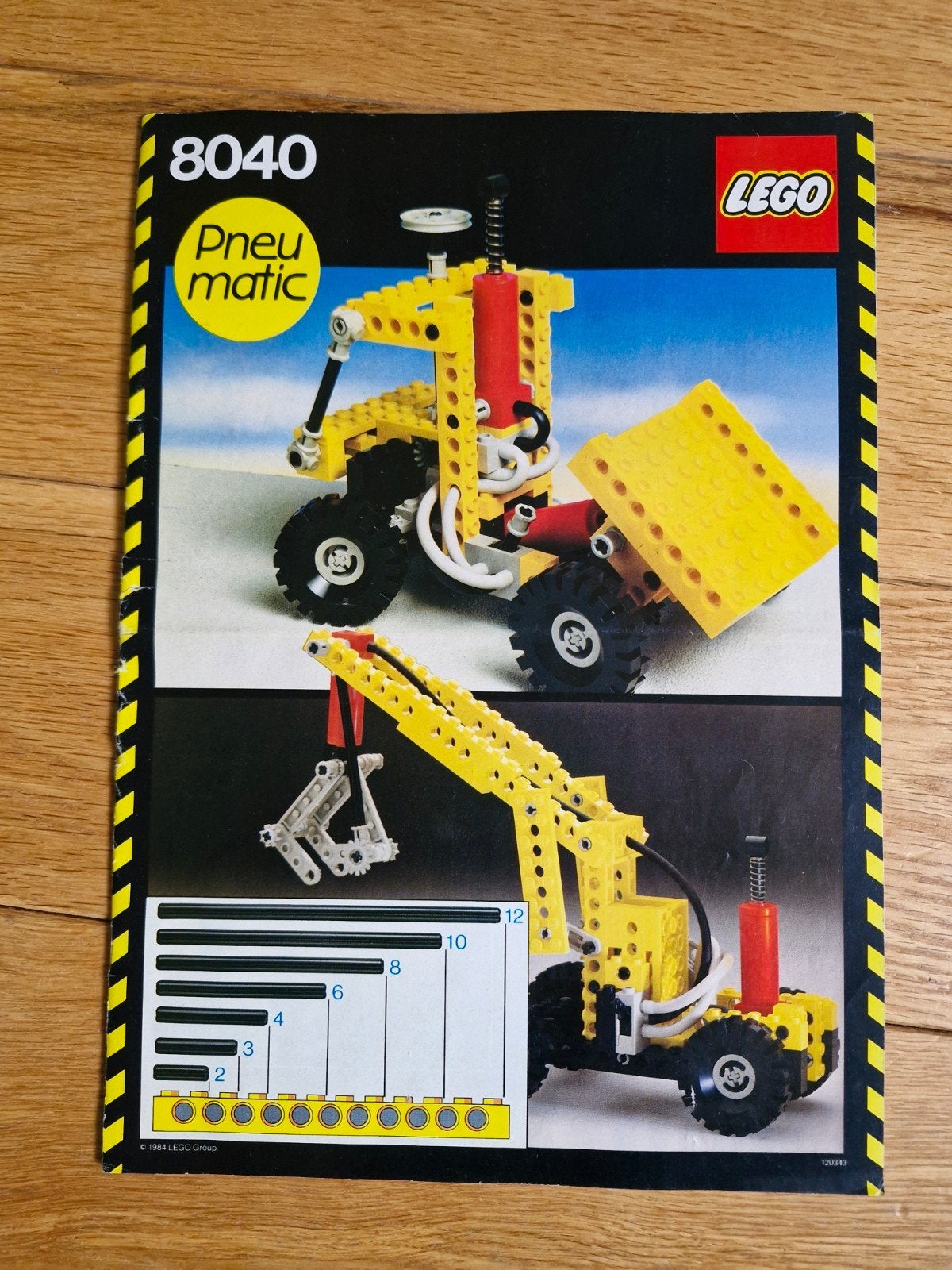 LEGO Technic 8040 Pneumatic Graafmachine (1984), Ophalen of Verzenden, Gebruikt