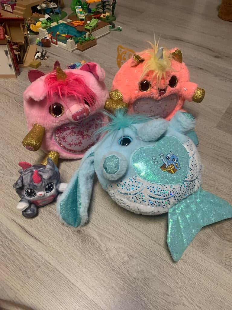 Zuru Rainbocorns knuffels - Eenhoorn, Zeemeermin, Kat, Overige karakters, Ophalen of Verzenden, Zo goed als nieuw, Middelgroot (20 tot 80 cm)
