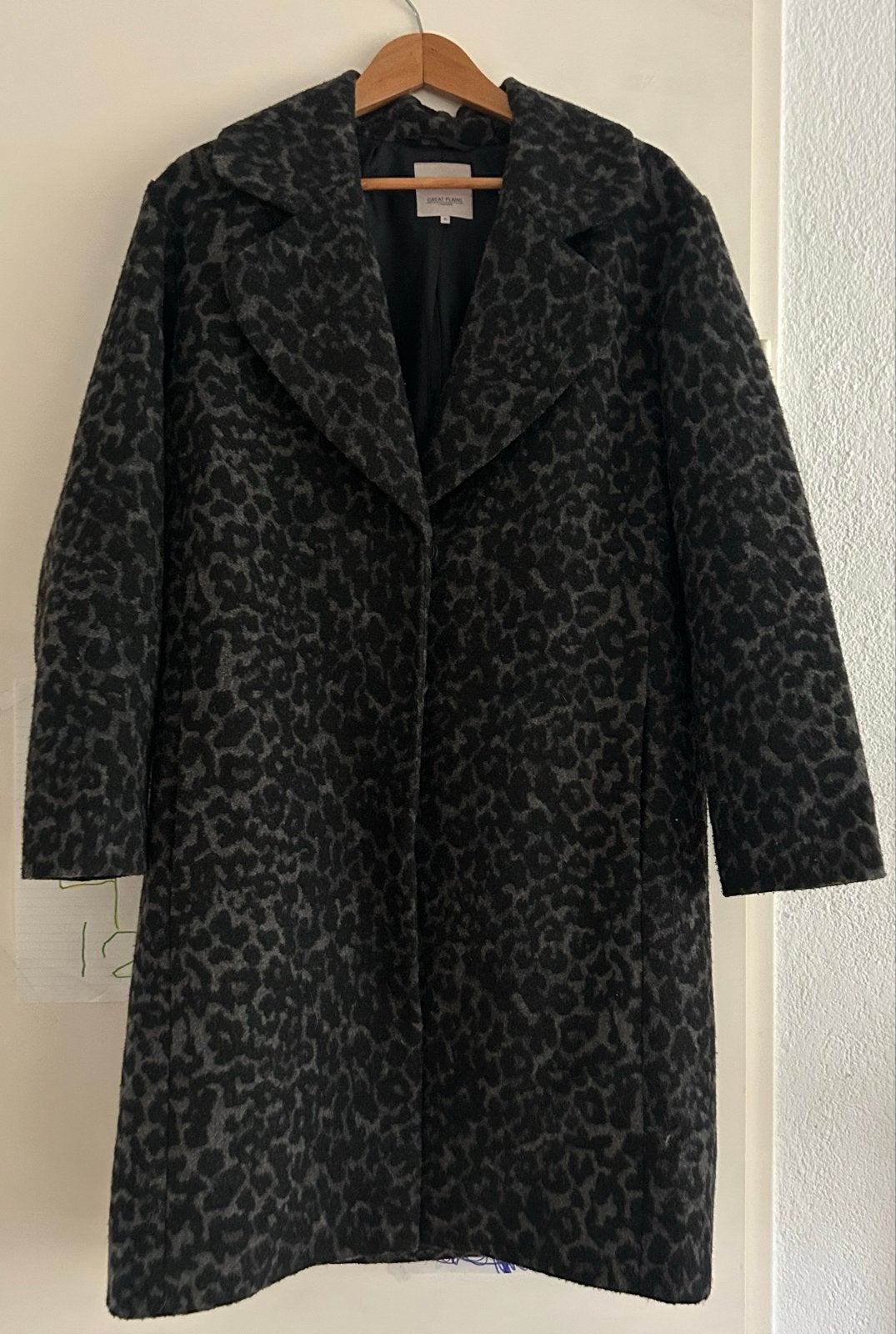 Great Plains London Luipaardprint Mantel Mt 10, Kleding | Dames, Ophalen of Verzenden, Gedragen, Maat 42/44 (L), Zwart