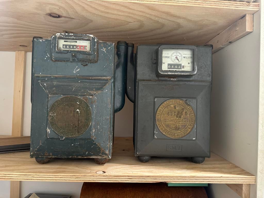 2 Oude gasmeters George Wilson, Antiek en Kunst, Antiek | Gereedschap en Instrumenten, Ophalen of Verzenden