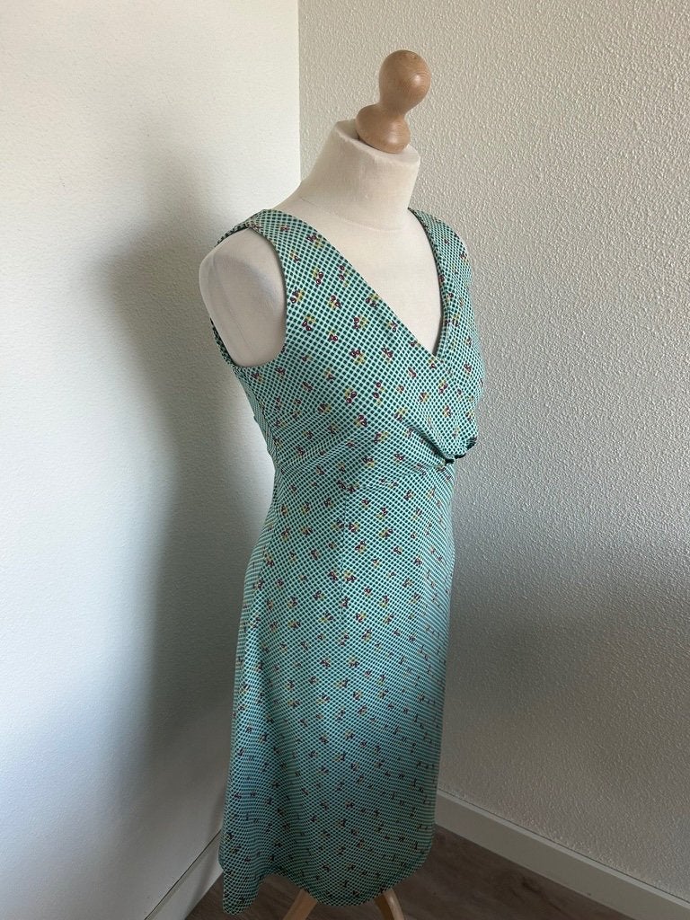 King Louie maat L groene Ginger zomer jurk 1906, Kleding | Dames, Maat 42/44 (L), Ophalen of Verzenden, Zo goed als nieuw, Knielengte