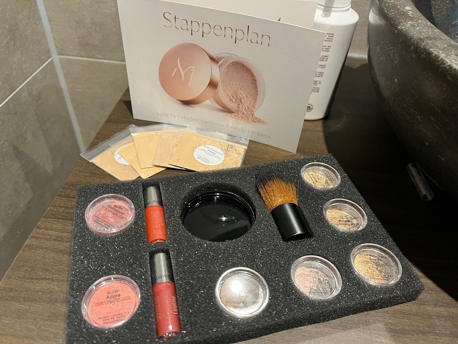 Mintenz Minerale Make-up Starterset - Nieuwstaat, Overige kleuren, Gehele gezicht, Ophalen of Verzenden, Zo goed als nieuw