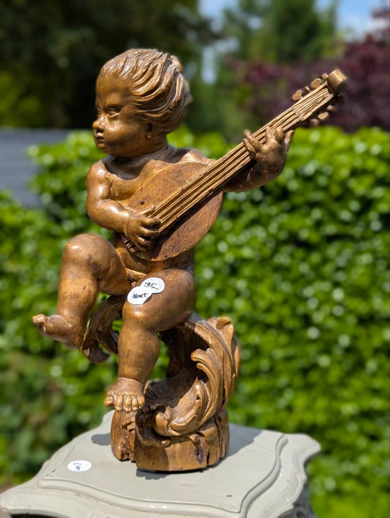 Antiek houten beeld. €195.   54 cm hoog, Antiek en Kunst, Ophalen