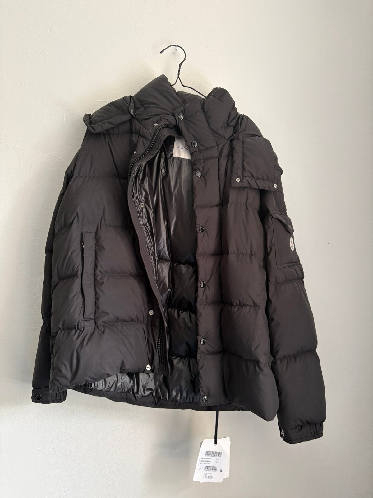 ORIGINELE NIEUWE MONCLER VEZERE JAS ZWART HEREN XL DONS END, Ophalen of Verzenden, Nieuw, Maat 56/58 (XL), Zwart