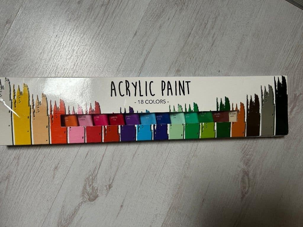 acryl verf 18 kleuren, Hobby en Vrije tijd, Schilderen, Ophalen of Verzenden, Zo goed als nieuw, Acrylverf