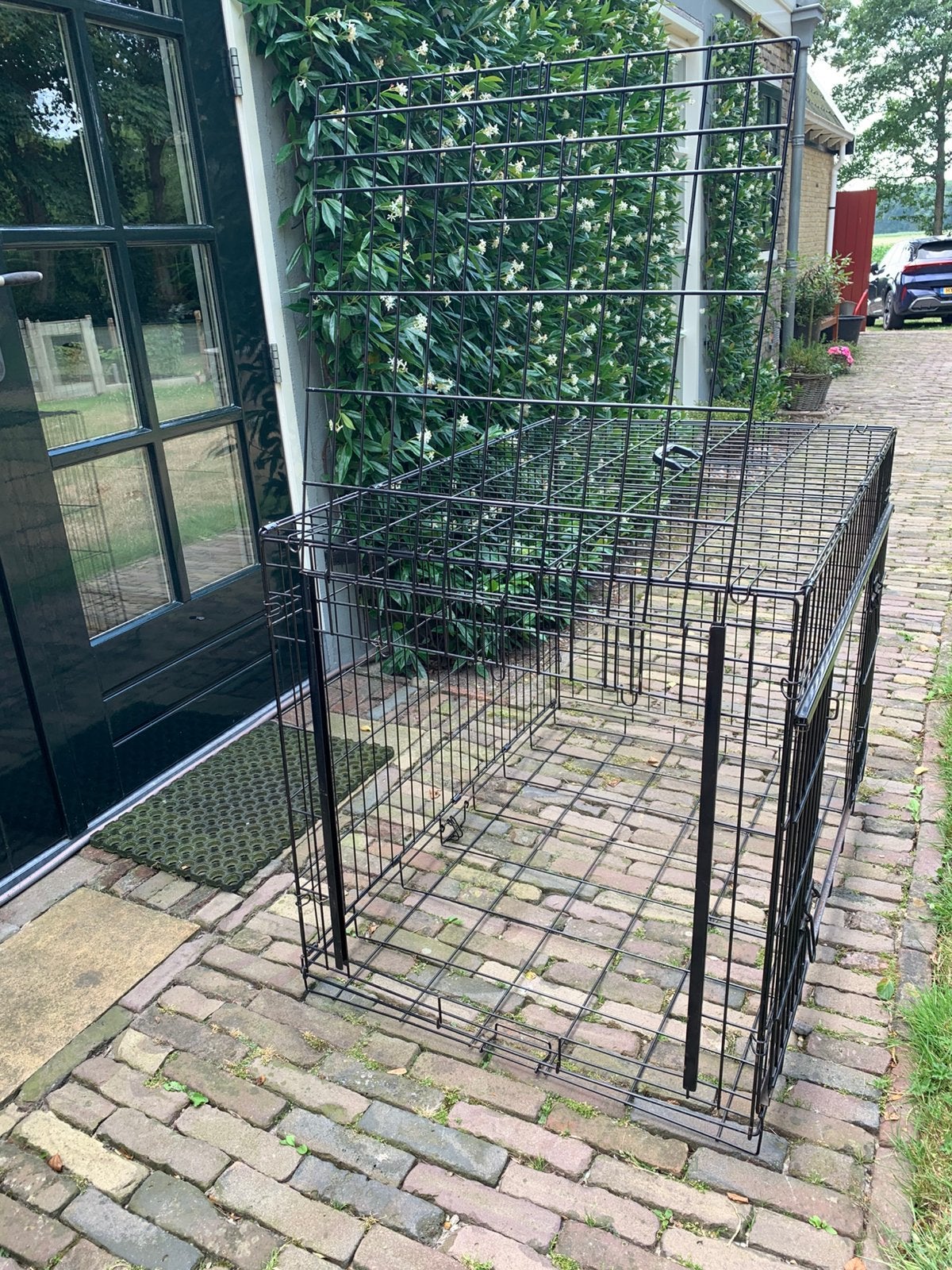 Adori Bench Met Schuifdeuren Zwart Hondenbench 107x71x79 cm, Dieren en Toebehoren, Ophalen, Gebruikt