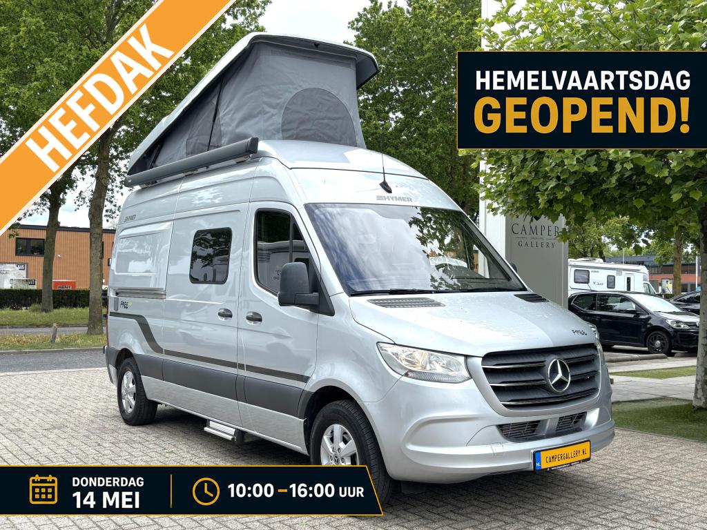 Hymer Free 600 DWARSBED HEFDAK MERCEDES TREKHAAK, Caravans en Kamperen, Ringverwarming, Bedrijf, Hymer, 5 tot 6 meter