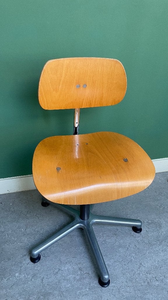 VINTAGE BUREAUSTOEL Wilde + Spieth, van Egon Eiermann, Gebruikt, Bruin, Ophalen of Verzenden, Bureaustoel