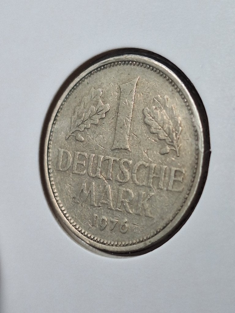 DUITSLAND 1 mark 1976 F (#44), Ophalen of Verzenden, Duitsland, Losse munt
