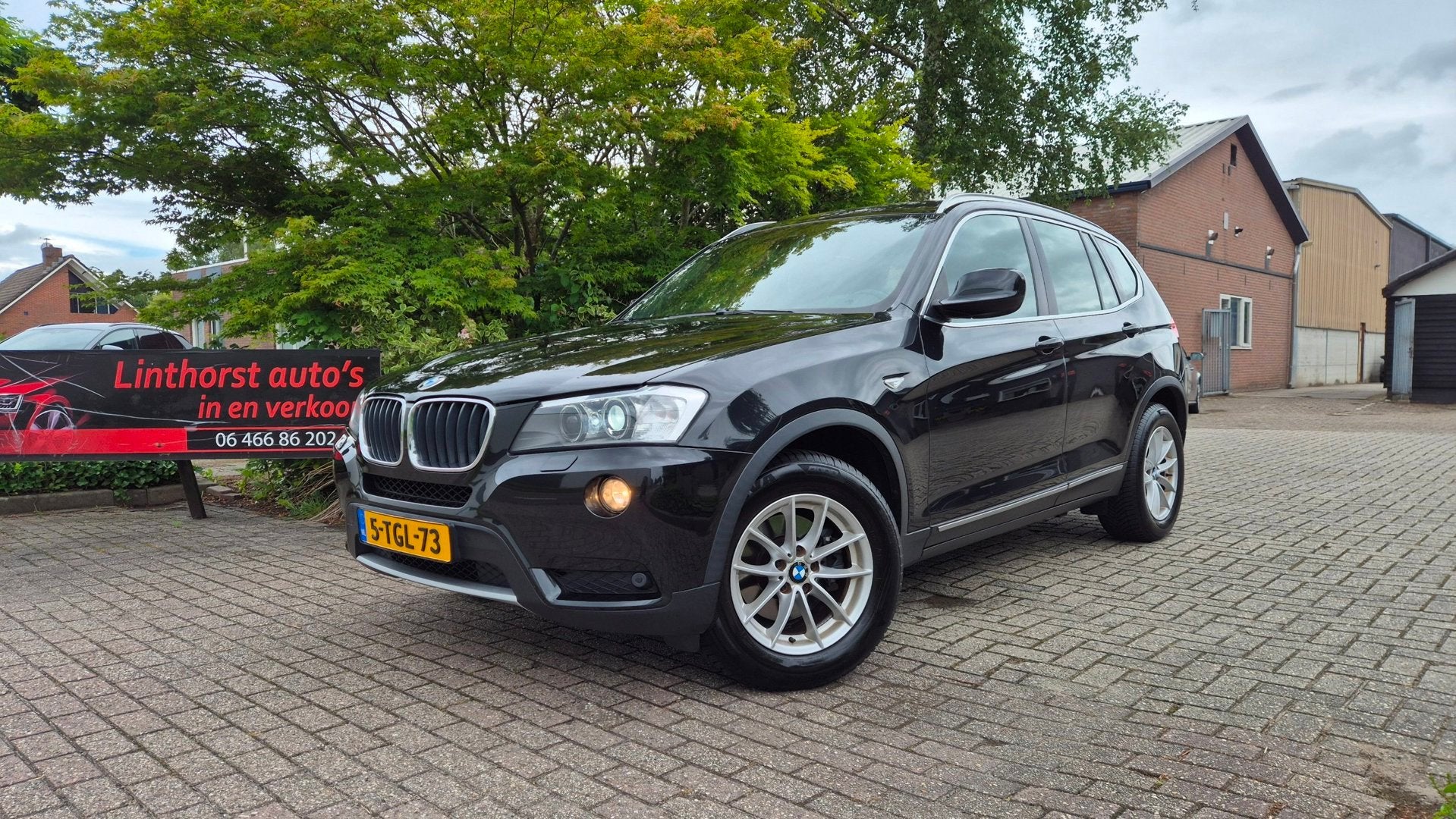 BMW X3 SDrive18d High Executive LEDER-NAVI-2014, Automaat, Euro 5, Achterwielaandrijving, Zwart