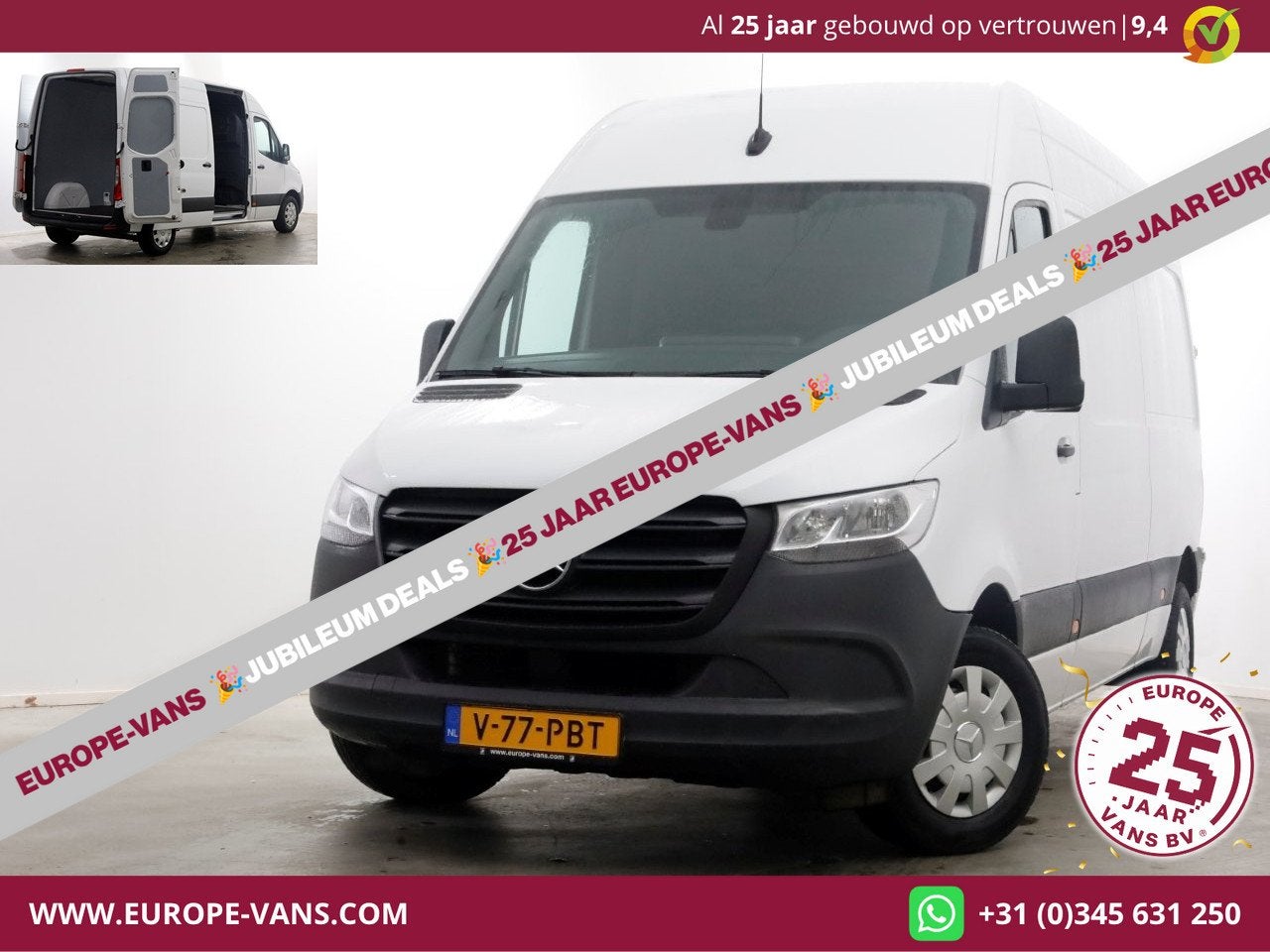 Mercedes-Benz Sprinter 311 CDI 115pk L2H2 Airco/CarPlay 10-2, Auto's, Voorwielaandrijving, Gebruikt, Euro 6, 4 cilinders
