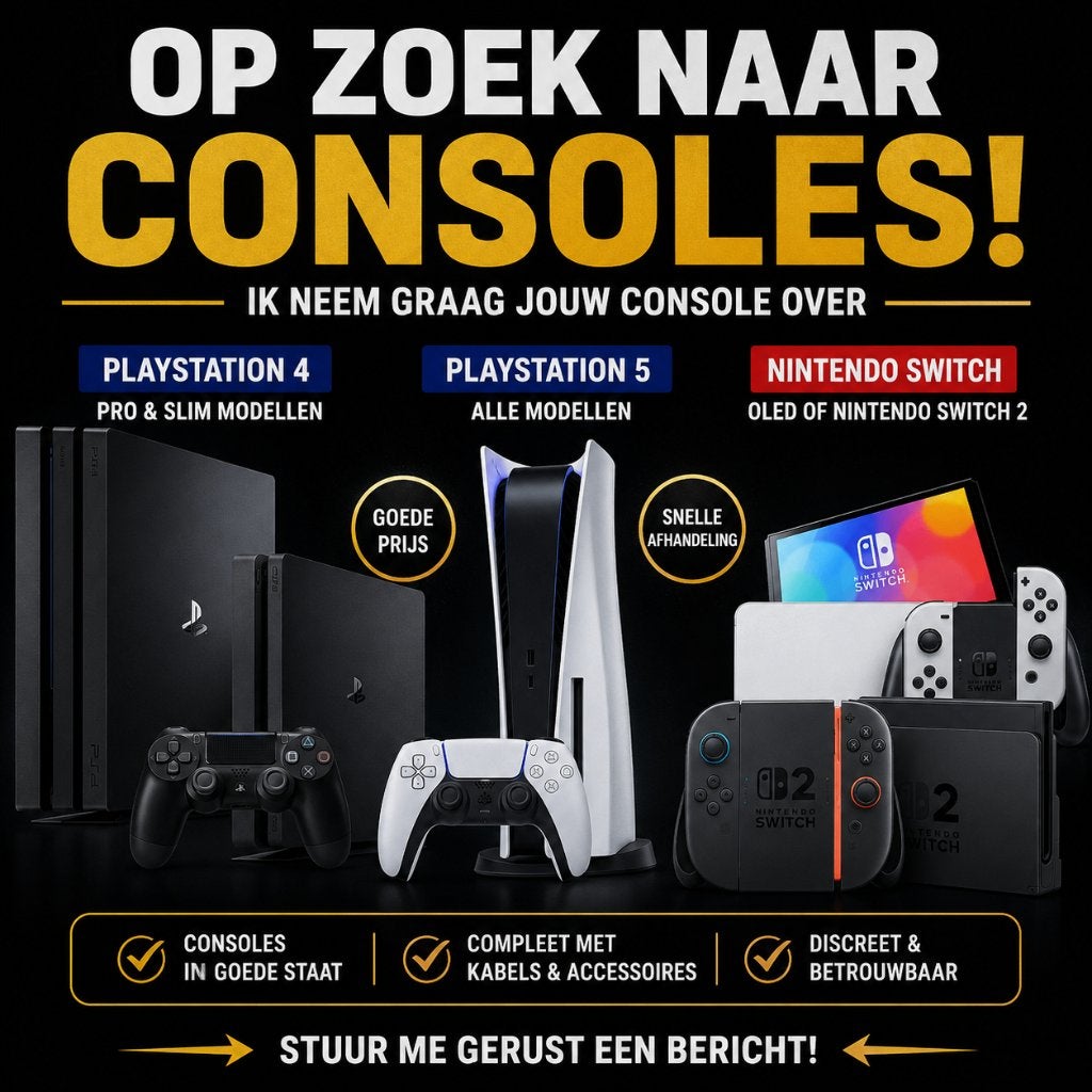 GEZOCHT: PS5 | PS4 Pro/Slim | Nintendo Switch (OLED/2), Ophalen of Verzenden, Zo goed als nieuw