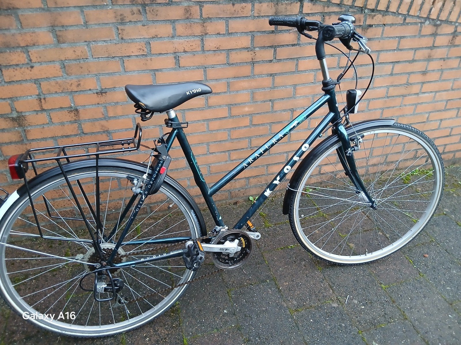 Kyoto damesfiets met versnellingen en bagagedrager, Velgrem, Versnellingen, Ophalen, Overige merken