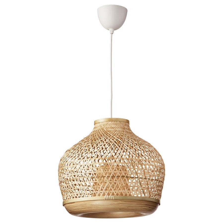 Hanglamp bamboe, 45 cm, Huis en Inrichting, Ophalen, Zo goed als nieuw, Natuurlijk materiaal, E27 (groot)