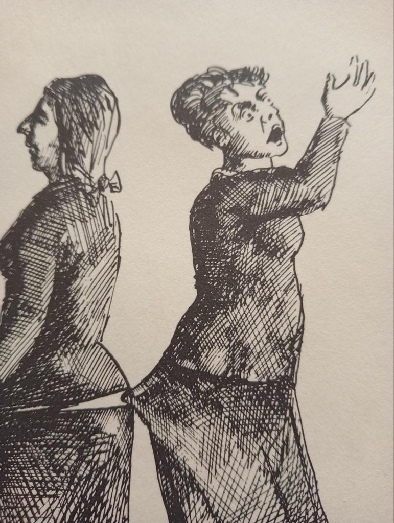Roland Topor lithografisch boek vignet, Ophalen of Verzenden