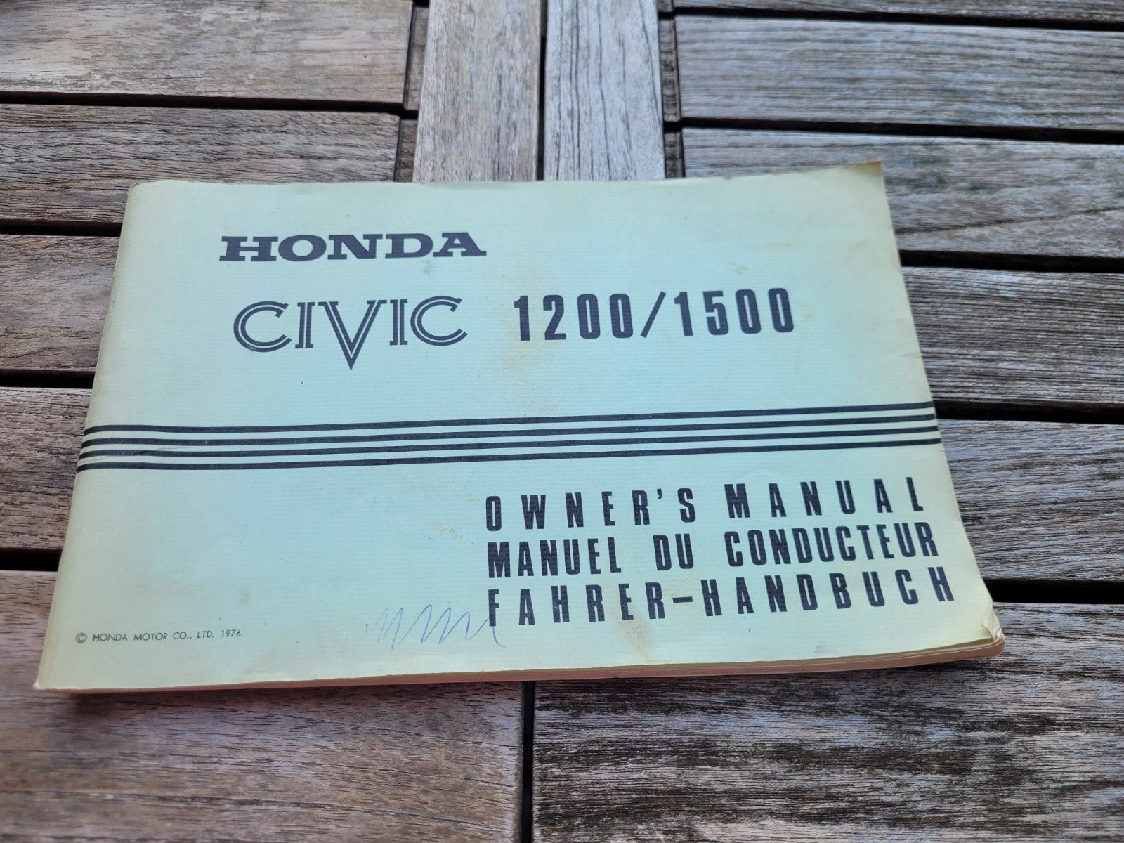 Instructieboekje Honda Civic 1200/1500 1976, Ophalen of Verzenden