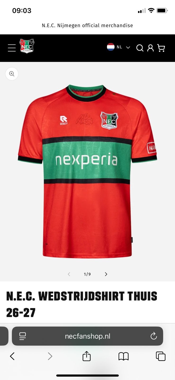 Gezocht Nec shirt maat 128 of 134, Maat XS of kleiner, Ophalen, Zo goed als nieuw, Shirt