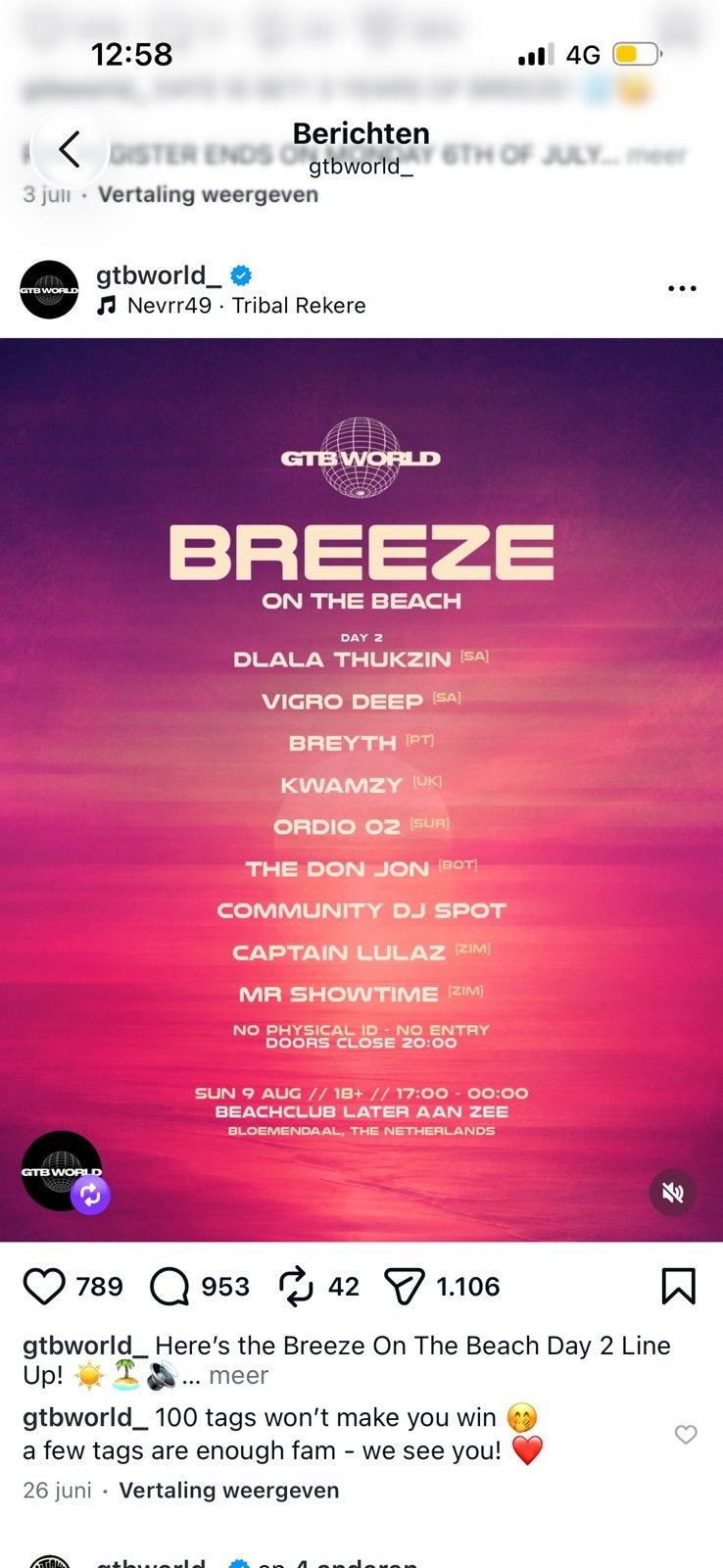 Breeze on the beach sunday 9 augustus, Eén persoon
