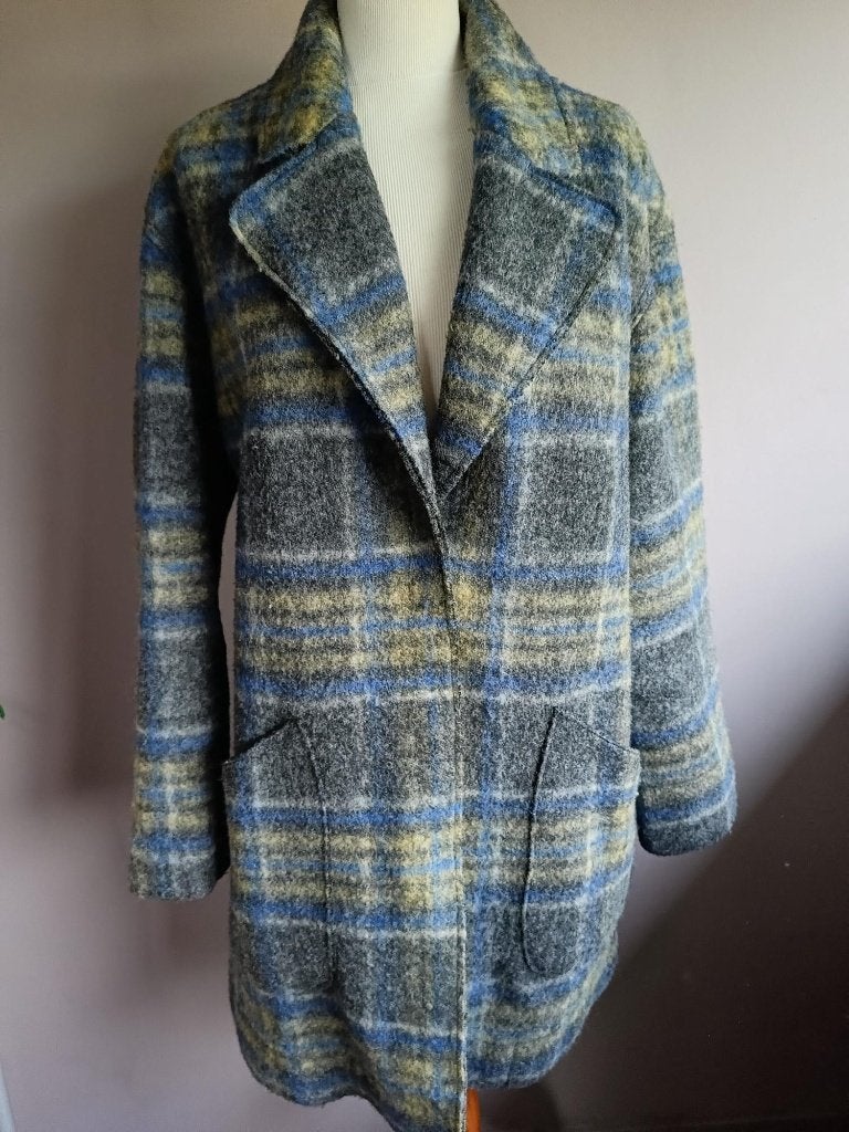Leuke geruite wollen winter jas van Pennyblack, maat 44, Pennyblack, Ophalen of Verzenden, Zo goed als nieuw, Maat 42/44 (L)