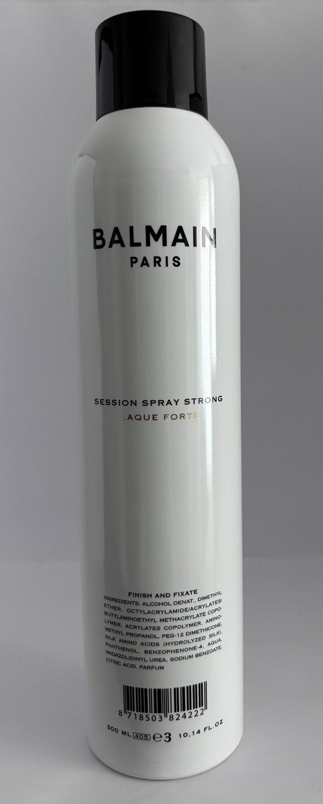 Balmain Session Spray Strong 300ml, Sieraden, Tassen en Uiterlijk, Verzenden, Zo goed als nieuw, Gel, Wax, Haarlak of Mousse