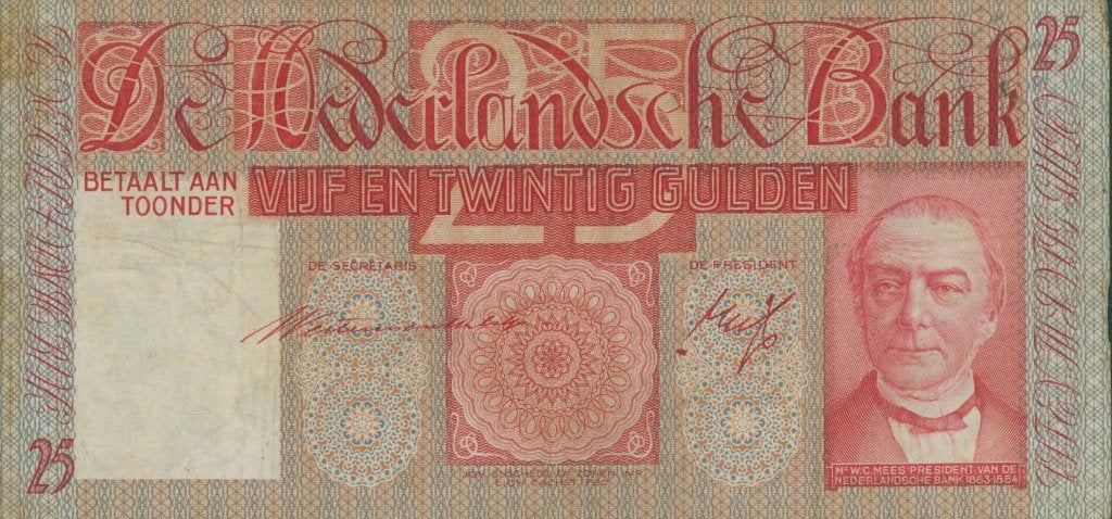BANKBILJET 1931 : 25 GULDEN MEES CY 042914, Verzenden, 25 gulden, Los biljet