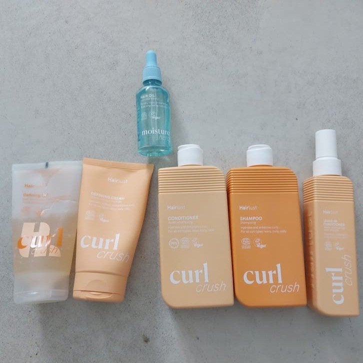 Hairlust Curl Crush compleet pakket haarproducten cg proof, Ophalen of Verzenden, Gebruikt, Haarverzorger of -hersteller