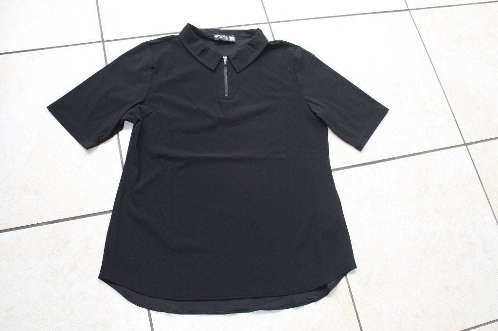 Studio Anneloes @Work travelstof shirt met rits 3XL, Kleding | Dames, Tops, Studio Anneloes, Verzenden, Zwart, Maat 46/48 (XL) of groter