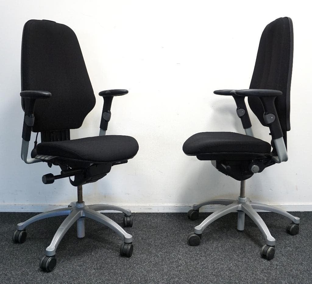 RH Logic 400 Bureaustoelen | Zwarte Stof  | Ergonomisch, Huis en Inrichting, Gebruikt, -, Zwart, -