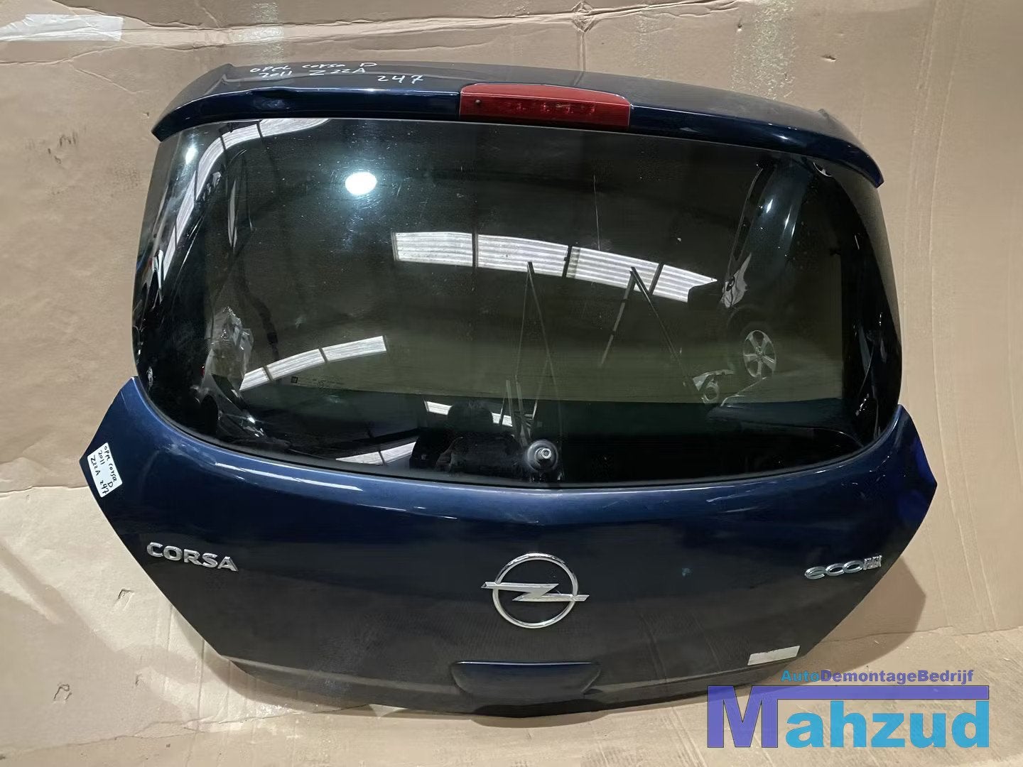 OPEL CORSA D blauw Z22A achterklep achterdeur, Auto-onderdelen, Gebruikt, Deur, Opel Automobile GmbH, Ophalen of Verzenden