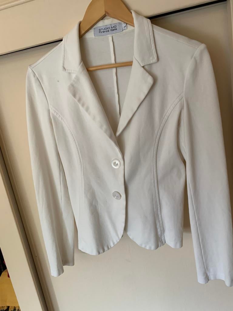 Wit zomerblazertje  van studio mo maat L, Kleding | Dames, Wit, Maat 42/44 (L), Ophalen of Verzenden, Jasje
