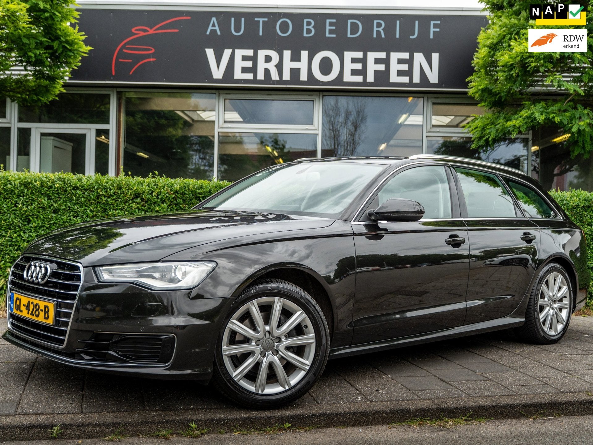 Audi A6 Avant 1.8 TFSI ultra Business Edition - AUTOMAAT - X, Leder en Stof, Zwart, Origineel Nederlands, 93 €/maand