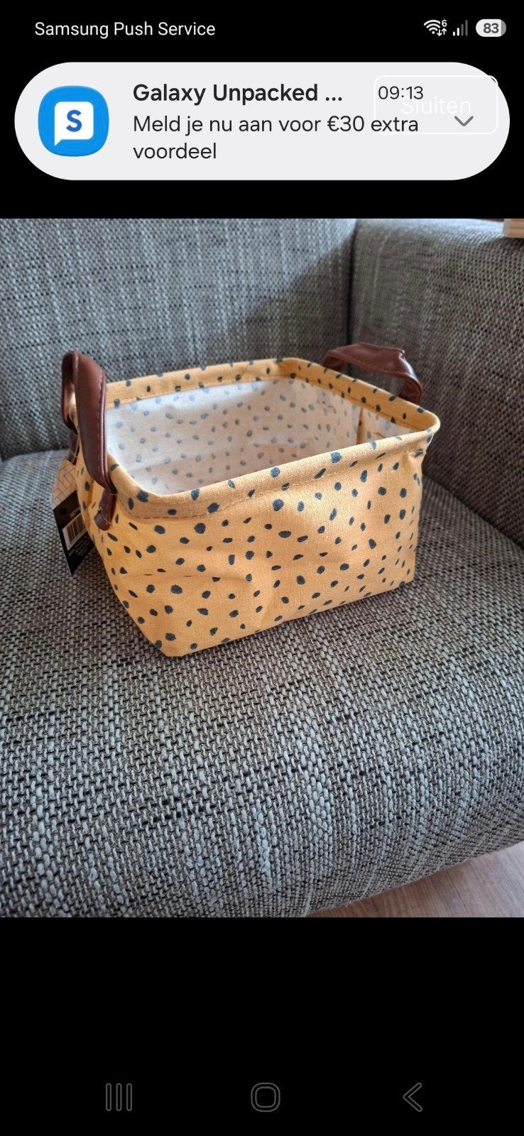 Mandje, Ophalen, Nieuw