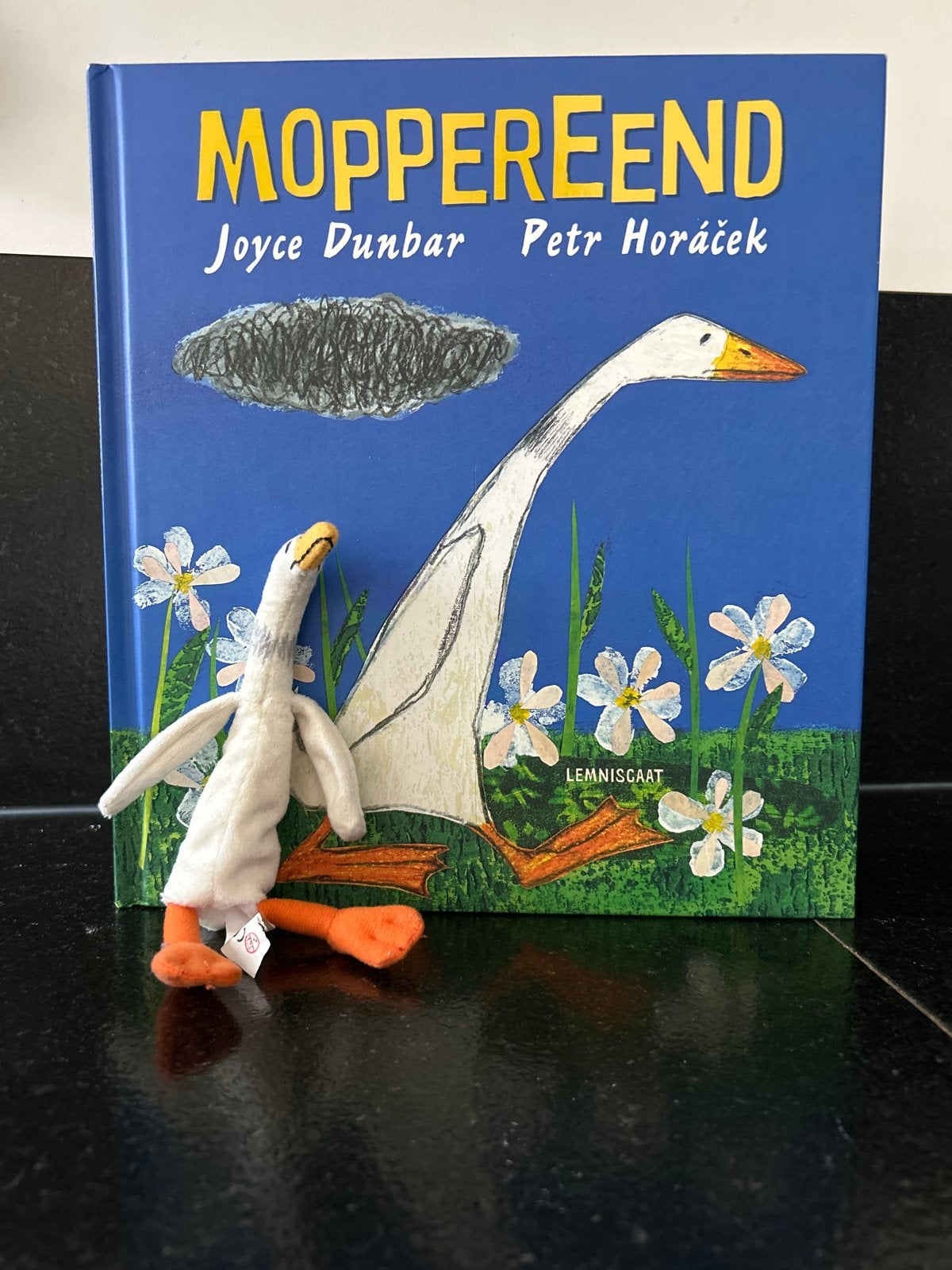 Moppereend boek + knuffel - Joyce Dunbar & Petr Horácek, Ophalen of Verzenden, Zo goed als nieuw