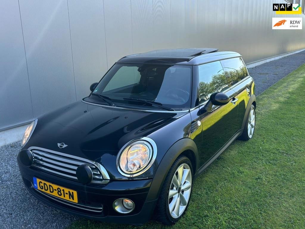 Mini Mini Clubman 1.6 Cooper 120 PK |Airco|Apk|Elek Pakket|S, Voorwielaandrijving, Gebruikt, 4 stoelen, Zwart