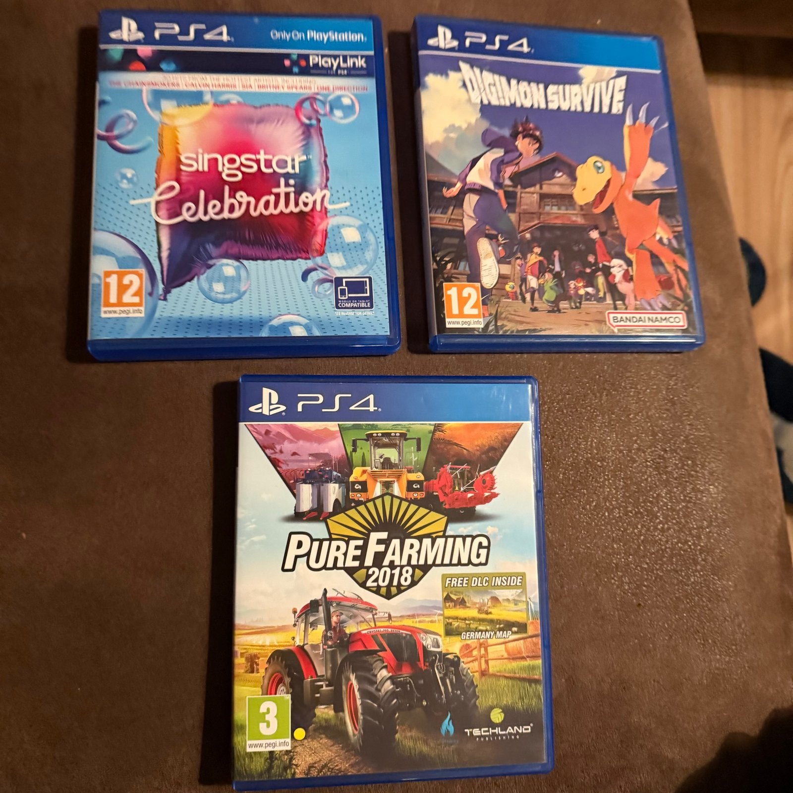PS4 Games: Pure Farming 2018, Singstar Celebration, Digimon, Spelcomputers en Games, Overige genres, Eén computer, Ophalen of Verzenden