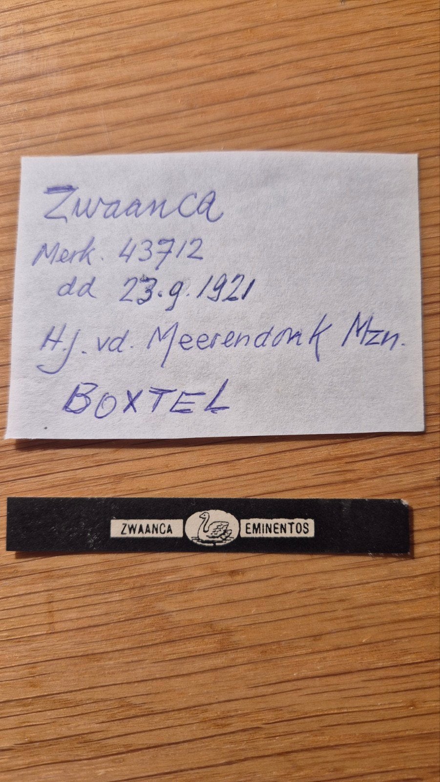 Sigarenbanden Boxtel, Ophalen, Zo goed als nieuw, Sigarenbandjes