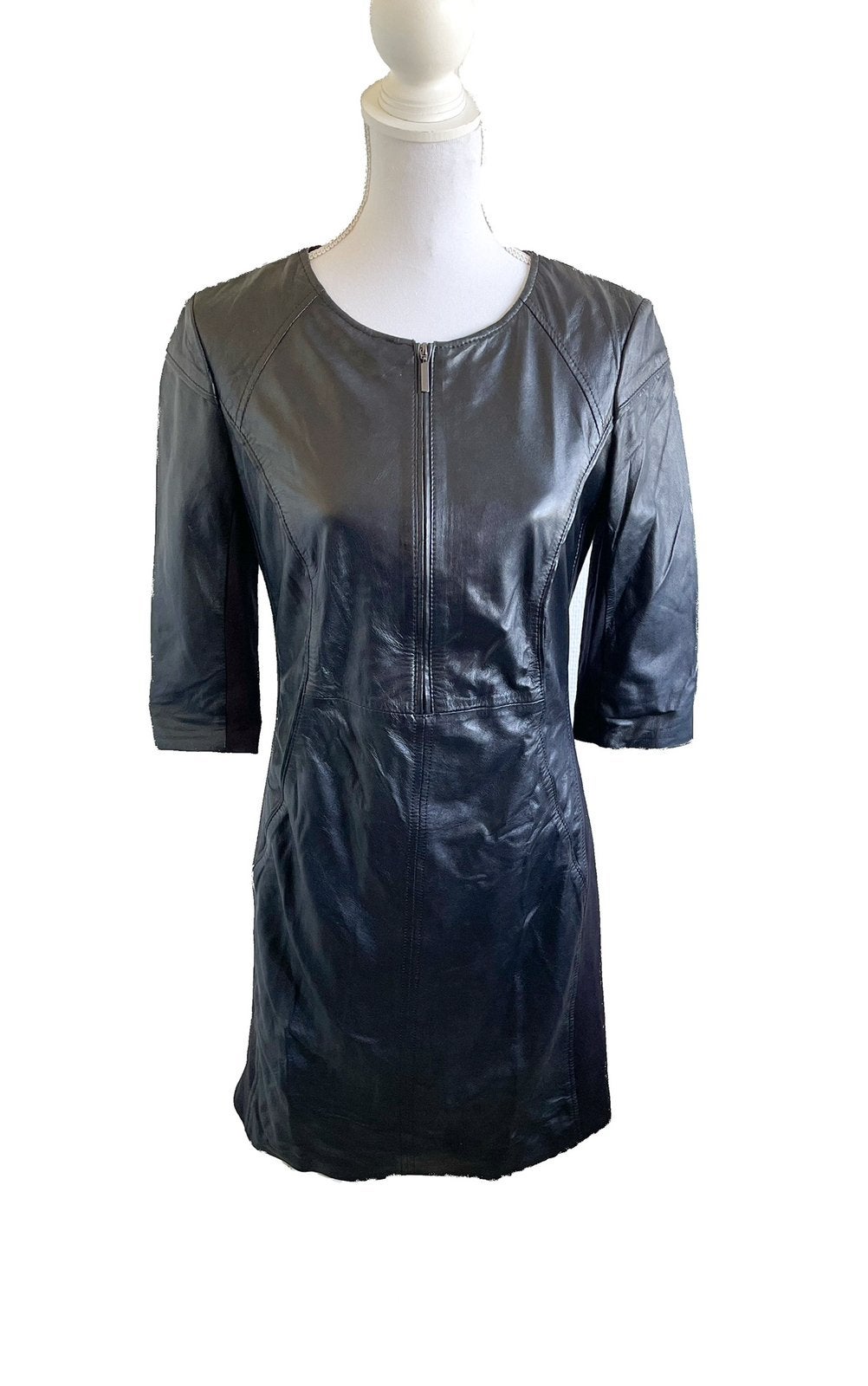 Mooie leren jurk van Studio AR 38, Maat 38/40 (M), ARMA LEDER B.V., Zwart, CUSTOMERSERVICE@ARMASTORE.COM