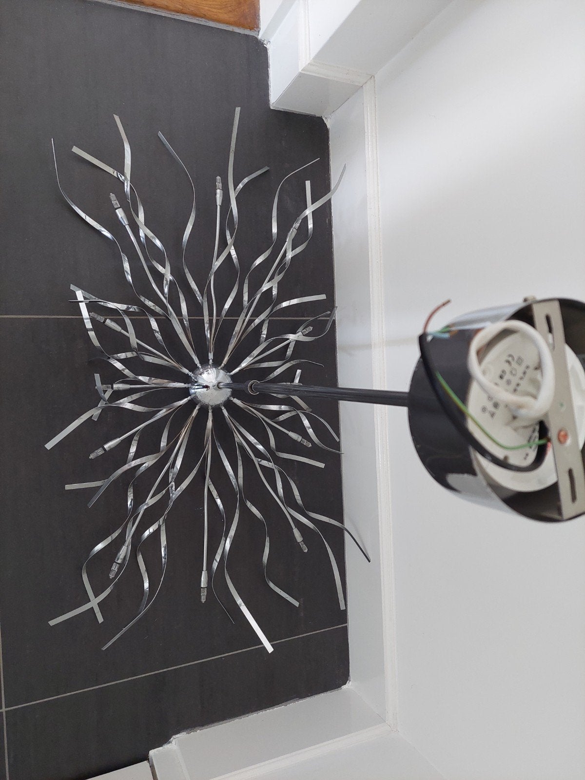 Moderne Kwantum Hanglamp met G4 Fittingen, Ophalen, Zo goed als nieuw, G4, Metaal