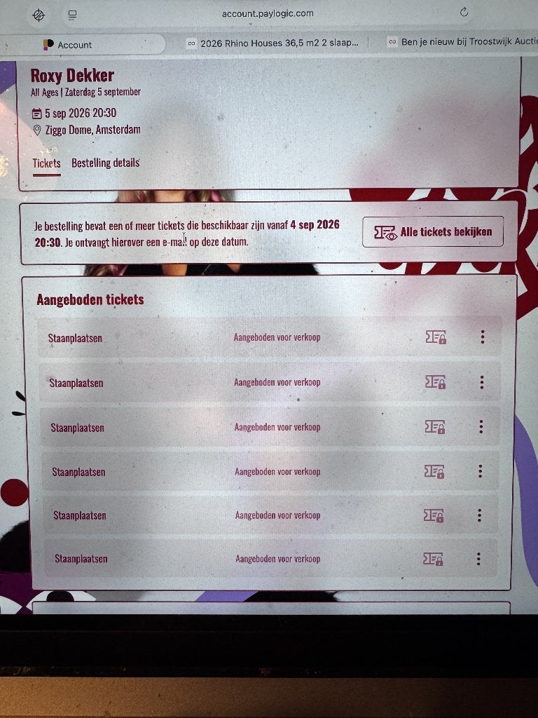 Roxy Dekker in Ziggo €75 per stuk, Drie personen of meer, September