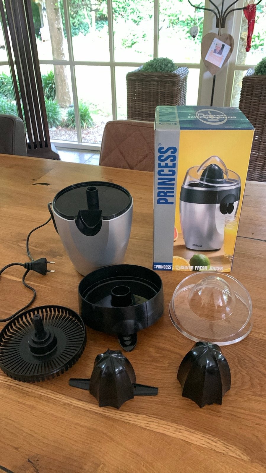 Princess Silver Fresh Juicer - Citruspers, Ophalen of Verzenden, Zo goed als nieuw, Vaatwasserbestendig, Minder dan 1 liter