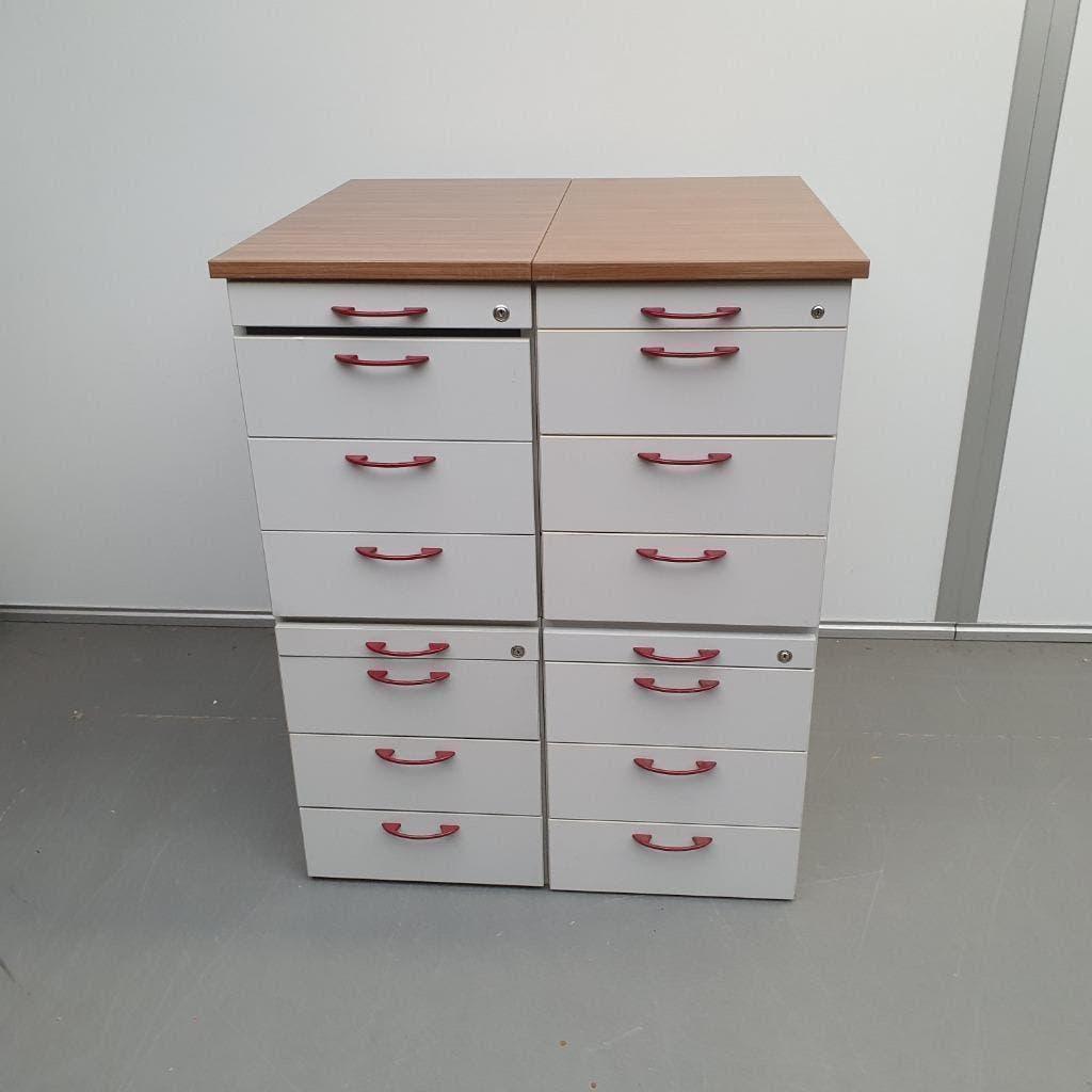 4-delig houten ladeblok met 16 lades - 111x89x79 cm, Ophalen, Kunststof, Gebruikt, Minder dan 100 cm