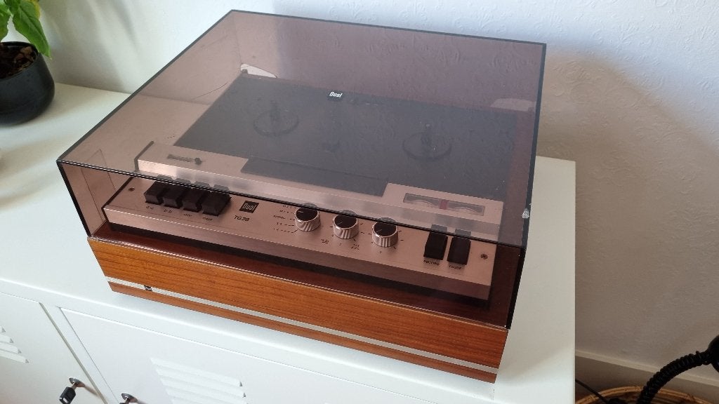 Dual TG 28 CV Tape deck bandrecorder, Ophalen, Bandrecorder, Met stofkap