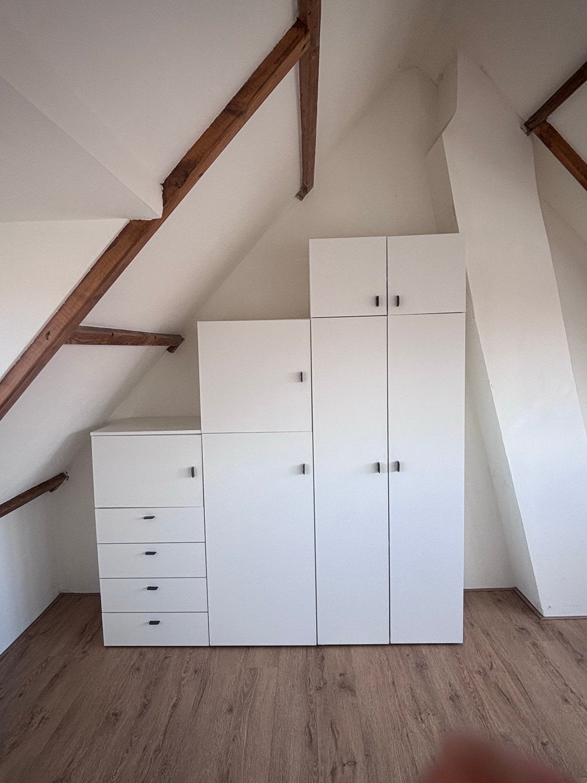 Witte kledingkast met lades en deuren - IKEA EIDNES, Ophalen, Gebruikt, 200 cm of meer, 150 tot 200 cm